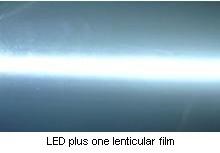 LED plus one lenticular film